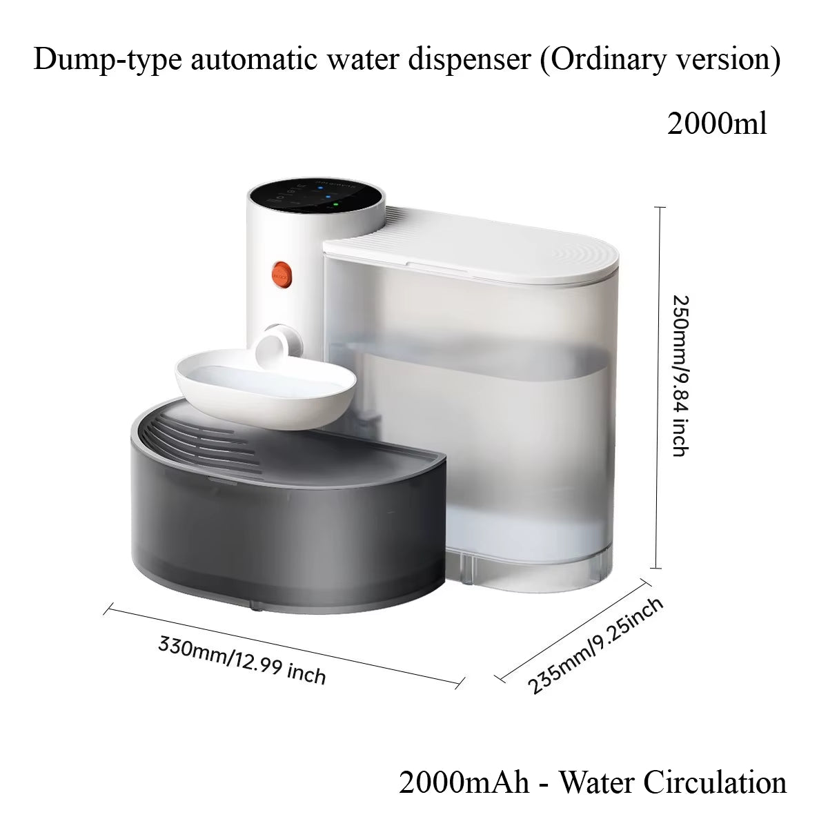 1Pcs Dog and Cat Drinking Fountain Pour-Type Automatic Pet Water Dispensers Rechargeable Automatic Pet Water Fountains Safe