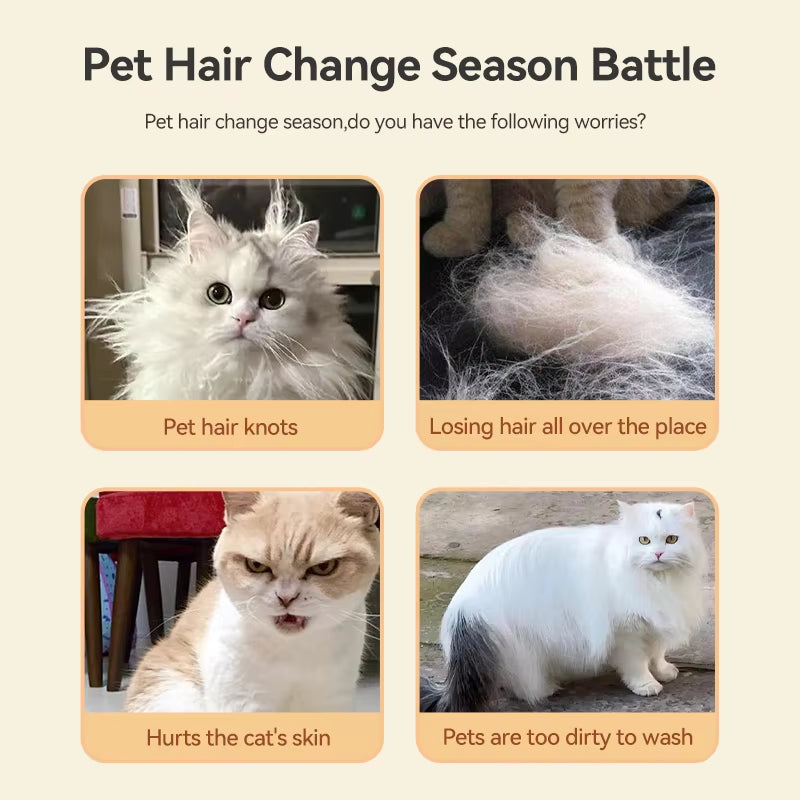 ROJECO Pet Steam Comb Cat Electric Spray Brushes for Dog Hair Removal Combs Pet Hair Grooming Tools Kitten Hair Removal Brushes