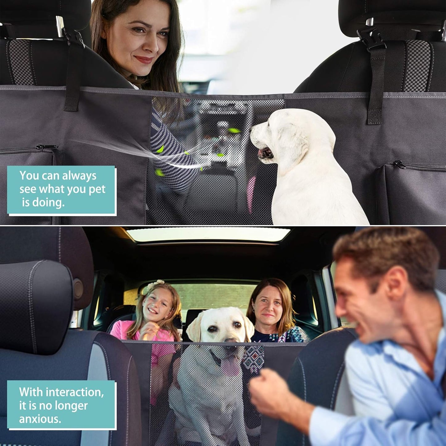 Dog Car Seat Cover,Waterproof Dog Back Seat Covers,Durable Scratch Proof Nonslip, Protector for Pet Back Seat Cover,Car-Accessories, Backseat Pet Hammock