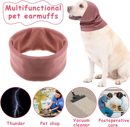 3 Pcs Dog Quiet Ear Cover Calming Hoodie Head Wrap Dog Ear Muffs Headband for Noise Reduction Anxiety Relief and Calming Grooming Drying