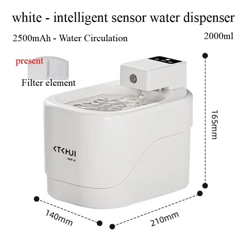 1Pcs Dog and Cat Drinking Fountain Pour-Type Automatic Pet Water Dispensers Rechargeable Automatic Pet Water Fountains Safe