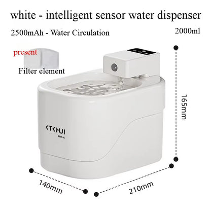 1Pcs Dog and Cat Drinking Fountain Pour-Type Automatic Pet Water Dispensers Rechargeable Automatic Pet Water Fountains Safe