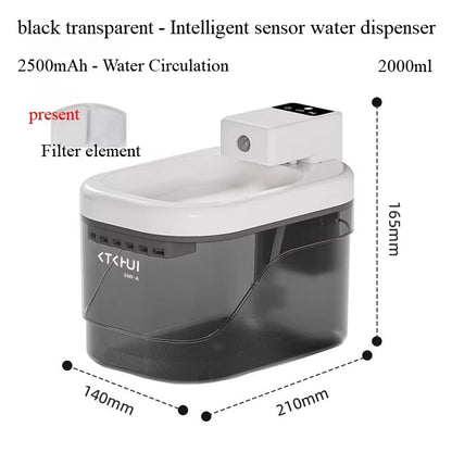 1Pcs Dog and Cat Drinking Fountain Pour-Type Automatic Pet Water Dispensers Rechargeable Automatic Pet Water Fountains Safe