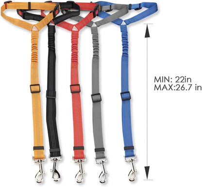 Dog Seat Belt, 2019 New Adjustable Dog Seat Belt Harness, Dog Vehicle Seat Belt, Car Headrest Restraint Pet Leash for Driving/Travel/Daily Use（Blue）
