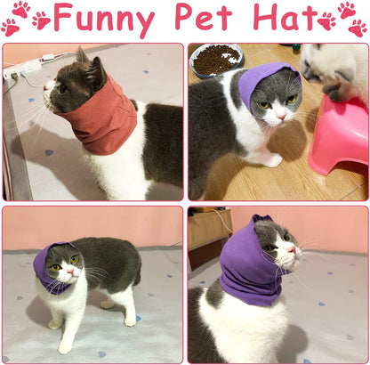 3 Pcs Dog Quiet Ear Cover Calming Hoodie Head Wrap Dog Ear Muffs Headband for Noise Reduction Anxiety Relief and Calming Grooming Drying