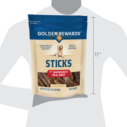 Dry Beef Stick Dog Treats, 24 Oz Bag
